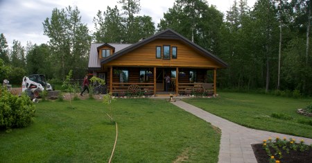 Wieso Ludwig's Log Cabin has been enlarged, renovated ... and relocated. 