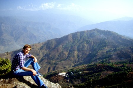 The author on Liglig Mountain, overlooking the Amp Pipal Hospital.
