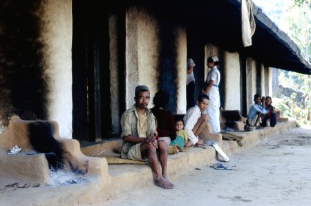The tuberculosis ward. TB is an infectious bacterial disease that was widespread in the 19th century. It still kills three million people a year in developing countries. Each unit on the ward has its own mud-stove, and those black stains running up the side of the building is caused by smoke from the stoves.