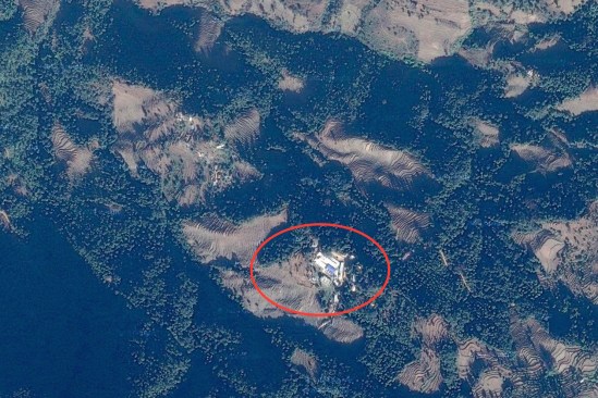 2014 Google satellite shot of Amp Pipal [circled is the hospital complex]
