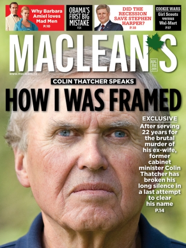The - edition of Macleans Magazine which featured the Thatcher story on the front cover. 