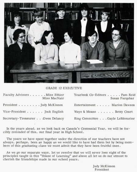 From the 1967 Campbellton High School Yearbook. Click to enlarge.
