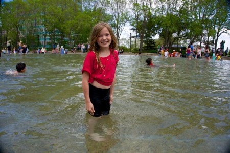 girl in pool