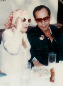 Pastor Valle-Garay [right] with Greek actress, singer and politician Melina Mercouri at a fund-raiser in Toronto in August 1979.