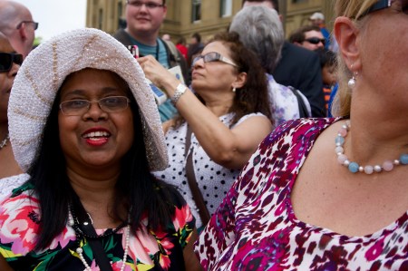 Smiling lady with hat