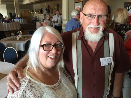 Former student Penny Adams and former Campbellton High teacher Dan MacDonald. Penny was one of the organizers of the event.