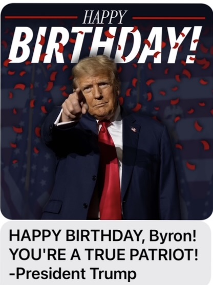 Courtesy of Donald Trump, President of the USA Courtesy of US President Donald Trump.